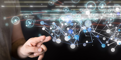 Big data visualization. Network connection structure