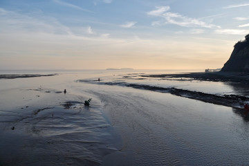 Severn Estuary Mudflats from Cardiff bay, Wales UK