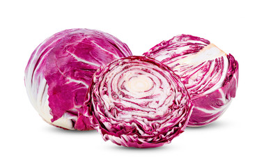 Fototapeta premium Radicchio, red salad isolated on white