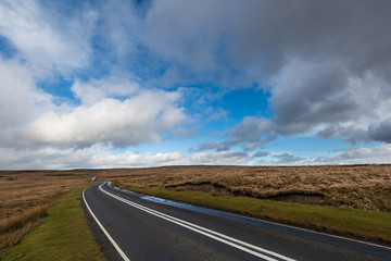 Rural mountain road in llangynidr south wales