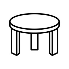 Fototapeta premium Round table icon vector sign and symbols