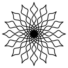 Abstract mandala on white background