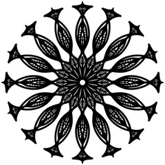 Abstract mandala on white background