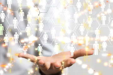 Digital Network and data concept