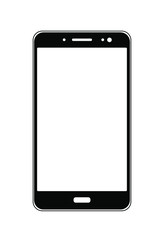 touch screen smartphone ilustration, icon flat design black and white