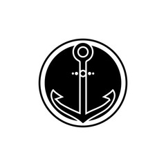 Anchor icon Logo Template vector illustration