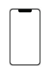 touch screen smartphone ilustration, icon flat design black and white