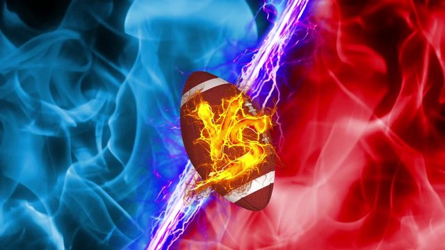 versus rugby fire background animation