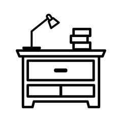 Study table icon vector sign and symbol