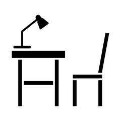 Study table icon vector sign and symbol