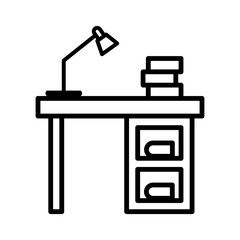 Study table icon vector sign and symbol