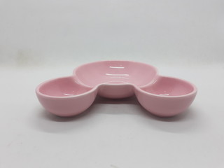 Beautiful Vintage Old Traditional Luxury Porcelain Kitchenware Plate in White Isolated Background