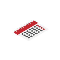 calendar isometric icon
