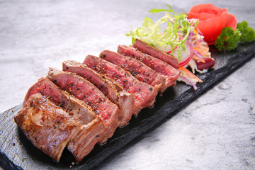 Delicious roast steak