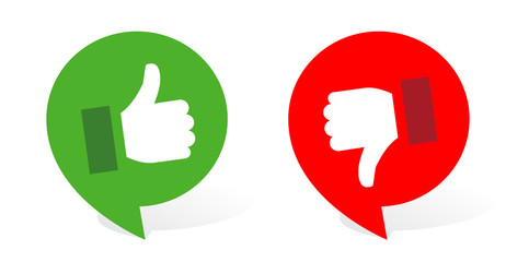 Thumbs up and thumbs down	