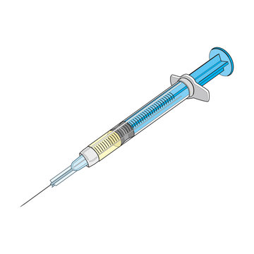 Syringe icon isolated on a white background. EPS10