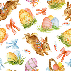 Seamless pattern with easter eggs 3