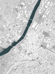 Obraz premium map of the city of Angers, Maine-et-Loire, Pays de la Loire, France