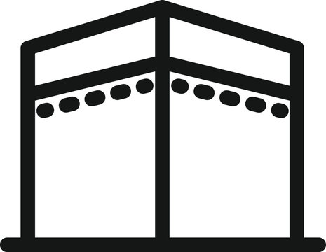 black kaaba icon clip art preview