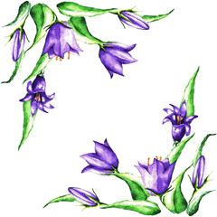 Watercolor frame of bells (5)