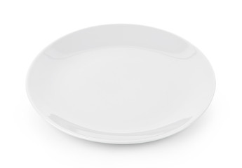 empty plate on white background