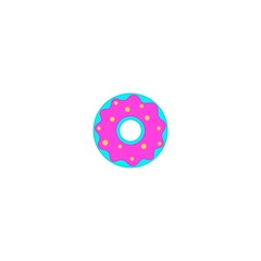 Donuts vector isolated on a white background. Sweet sugar icing donuts.