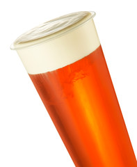 White background of black tea milk shake drink