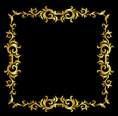 gold frame icon with a white background