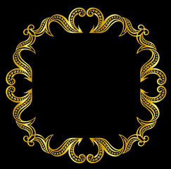 gold frame icon with a white background