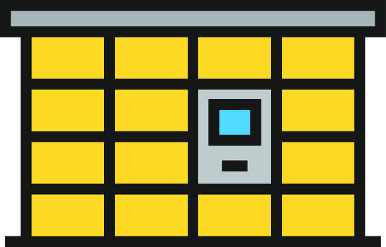 Parcel locker icon