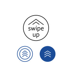 set of round buttons swipe up