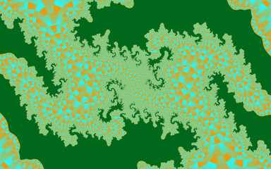 Fototapeta na wymiar Green seamless knitted pattern with flowers