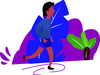 a man is running after his dream