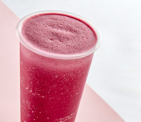 Fresh dragon fruit milk shake