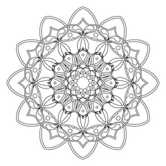 Coloring book page. Vintage decorative elements. Jpeg