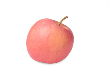 Red apple on white background with clipping path
