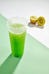 Milk shake kiwi fruit juice drink