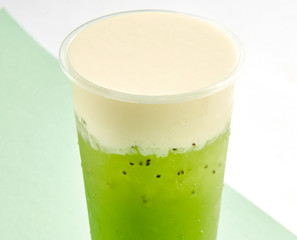 Milk shake kiwi fruit juice drink