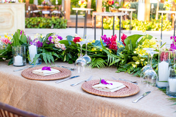 table setting for two