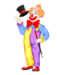 Funny clown. April Fool's day. Circus day