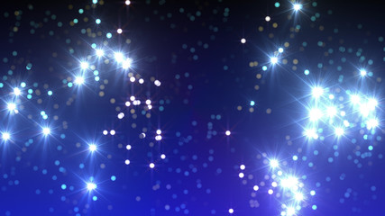 Naklejka na ściany i meble illumination neon space star particle flash light 3D illustration abstract background