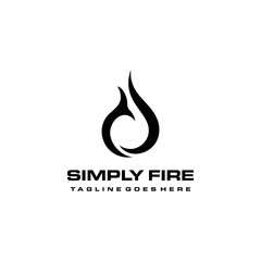 Creative Fire Flames design Icons Vector Silhouette template