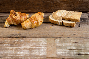 Freshly baked  French croissant