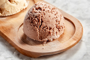 Chocolate ice cream ball