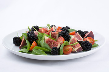 Vegan Fig, Blackberry and Rocket Salad