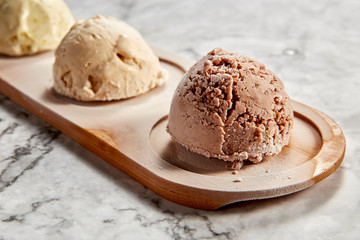 Chocolate ice cream ball