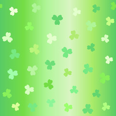 Gradient clover pattern. Seamless vector background