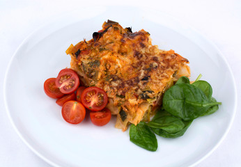 Vegetarian Lasagna with Spinach and Cheery Tomato