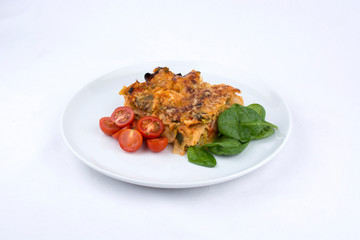 Vegetarian Lasagna with Spinach and Cheery Tomato