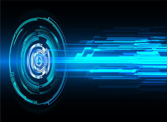 Blue eye cyber circuit future technology concept background